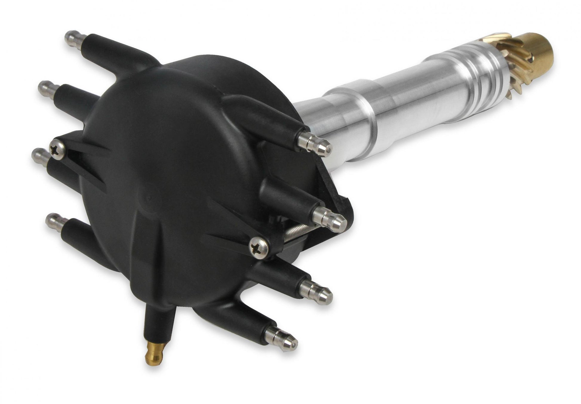 Chevy Crank Trigger Distributor With Black Crab Cap Low-Profile, Black Crab Cap Racing Distributor MSD Ignition-2
