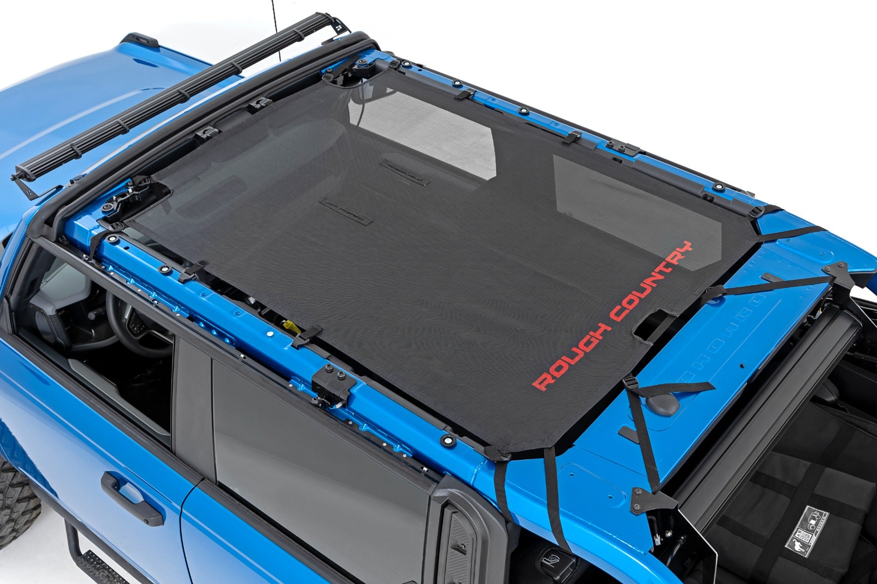 Rough Country Mesh Bikini Top Plus Black 21-Up Ford Bronco 4-Door Rough Country