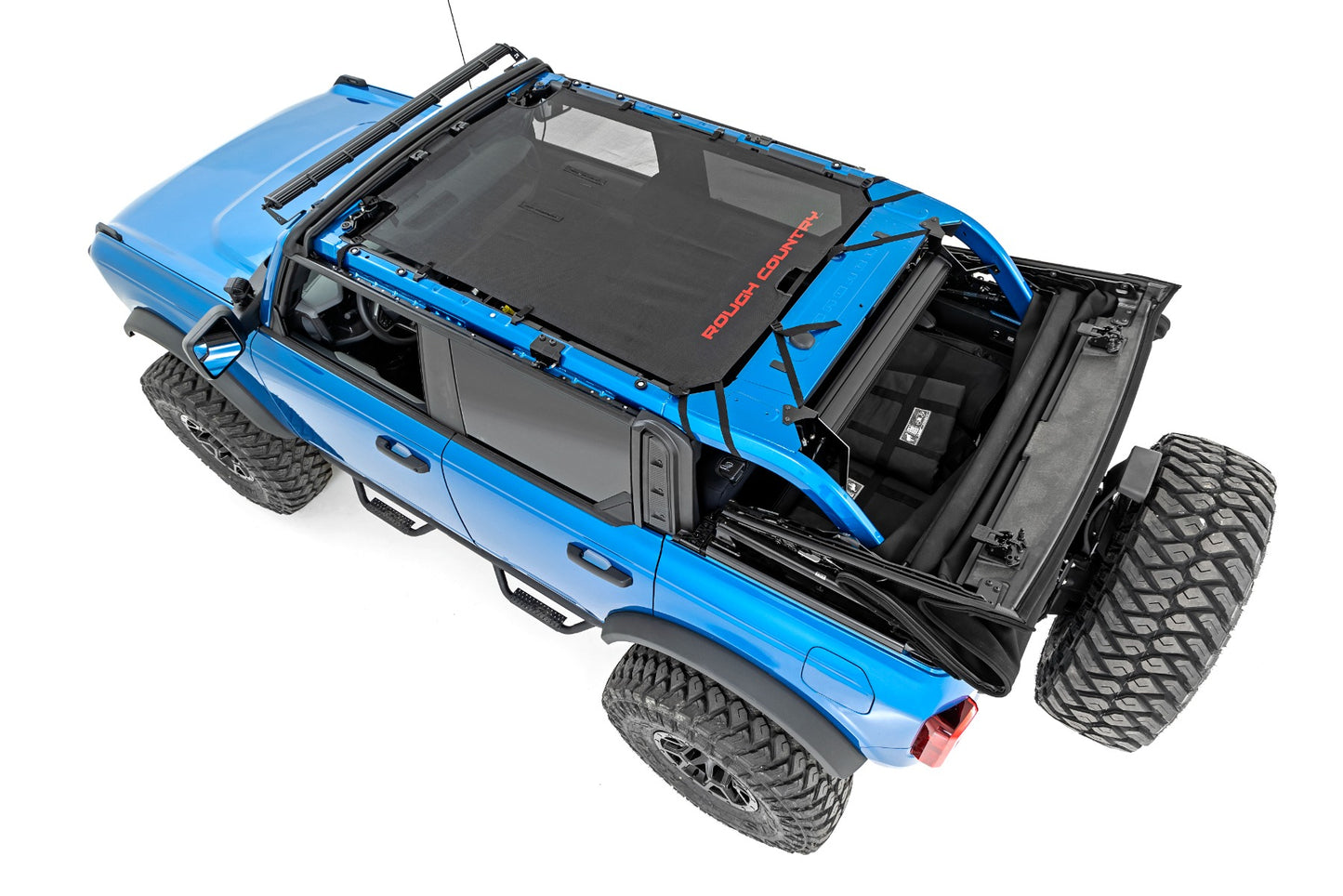 Rough Country Mesh Bikini Top Plus Black 21-Up Ford Bronco 4-Door Rough Country