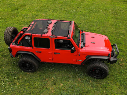 Mesh Bikini Top Plus Black Jeep Wrangler JL (21-23)/Wrangler Unlimited (18-23) Rough Country-3