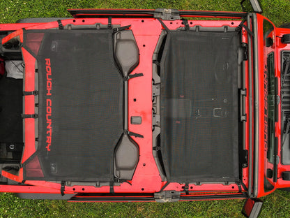 Mesh Bikini Top Plus Black Jeep Wrangler JL (21-23)/Wrangler Unlimited (18-23) Rough Country-5