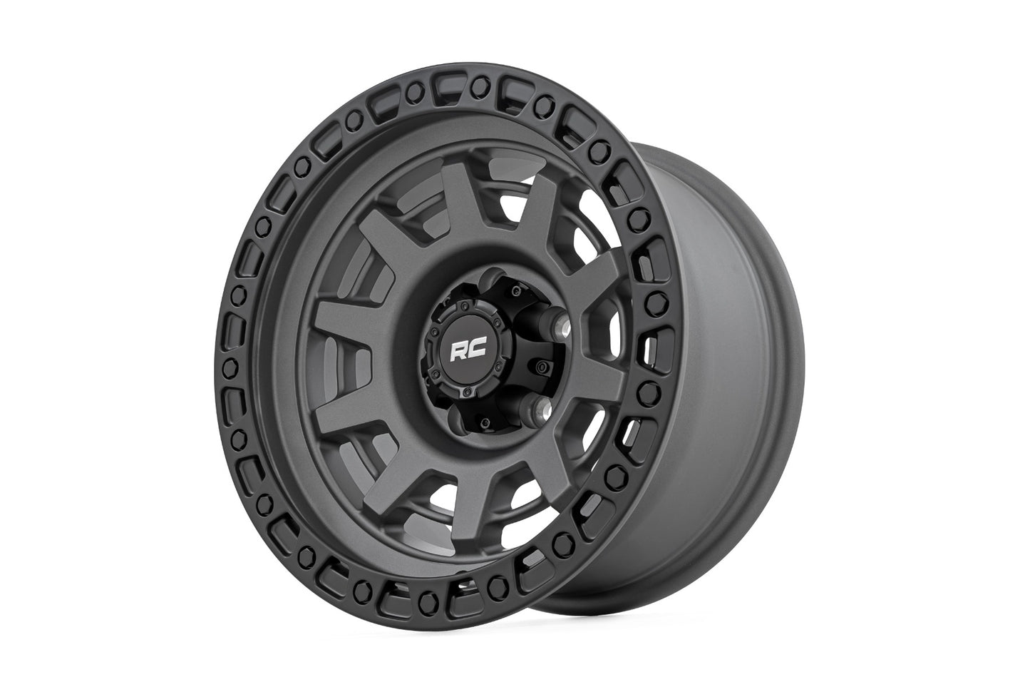 85 Series Wheel One-Piece Gunmetal Gray/Black 15x8 Rough Country-8