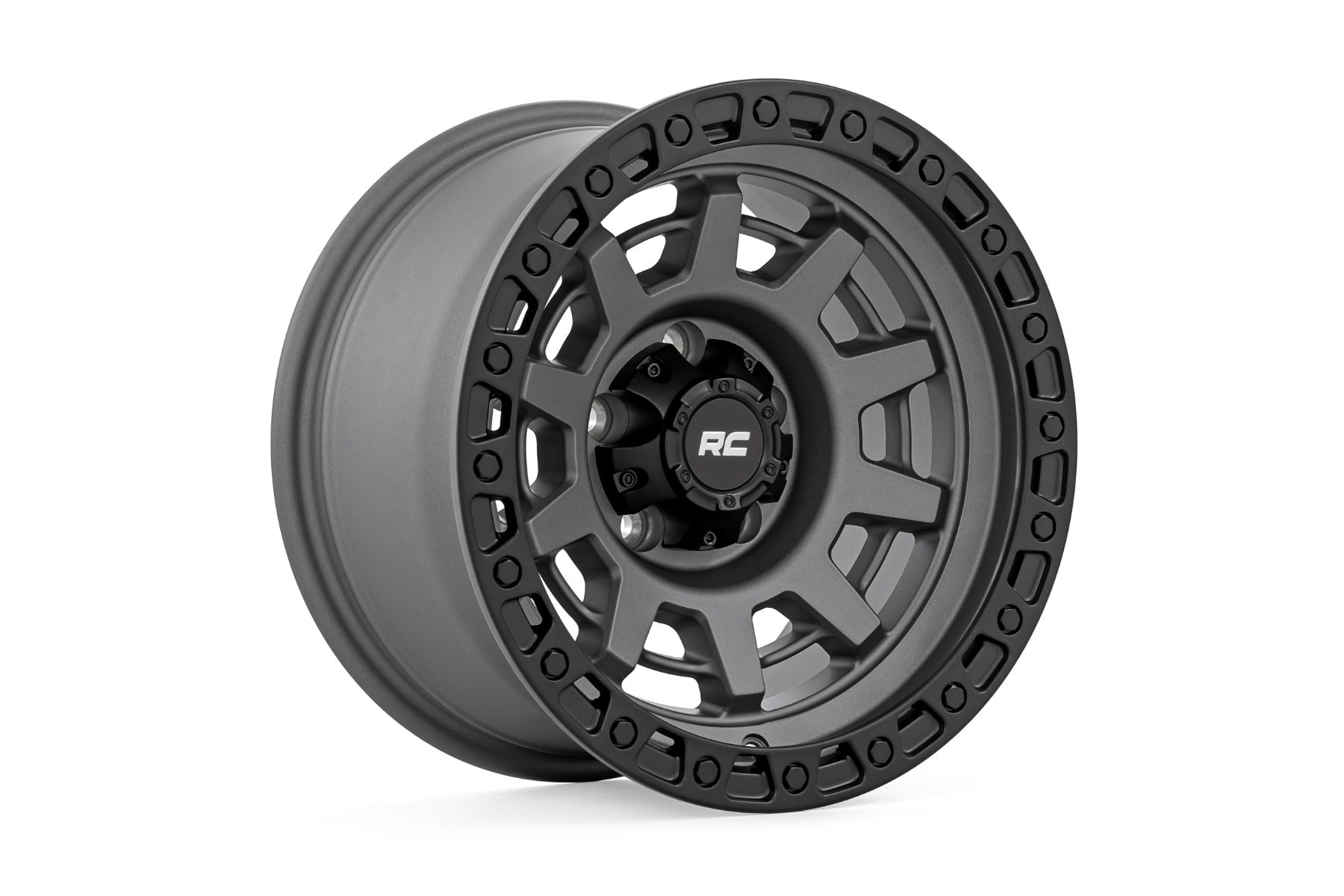 85 Series Wheel One-Piece Gunmetal Gray/Black 15x8 Rough Country-9
