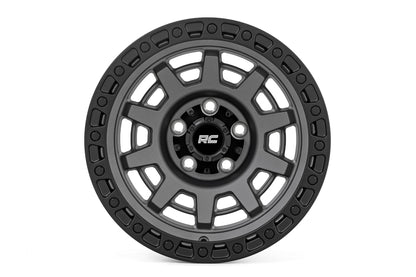 85 Series Wheel One-Piece Gunmetal Gray/Black 15x8 Rough Country-1