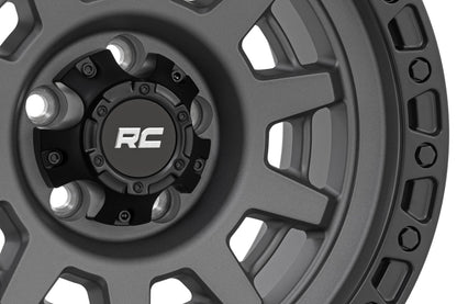 85 Series Wheel One-Piece Gunmetal Gray/Black 15x8 Rough Country-4