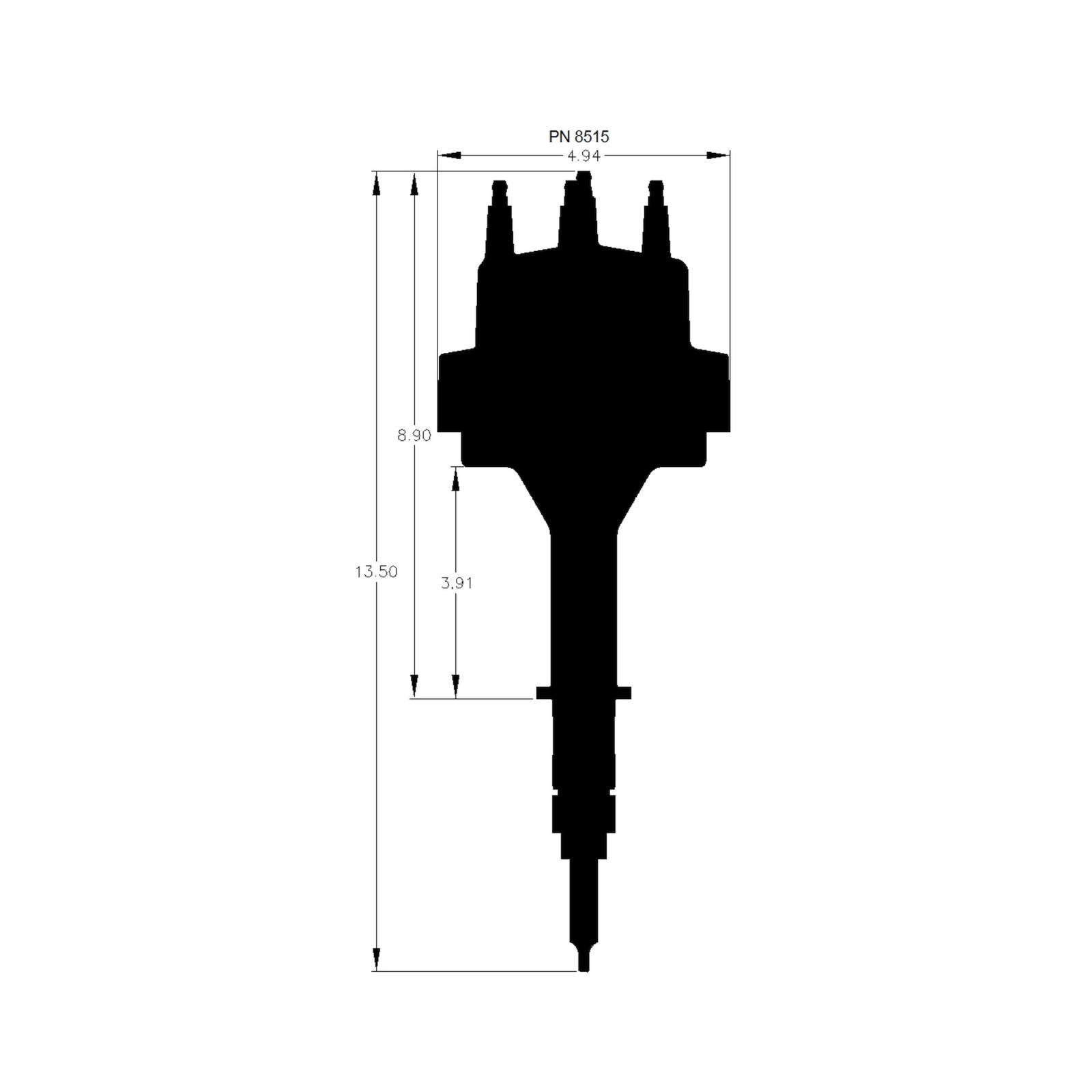 Chevy In-Line 6 Cylinder Distributor For 194, 230, 250, 292 Inline-6 Engines. Must Be Used With An 6, 7 Or 8-Series MSD Ignition-5