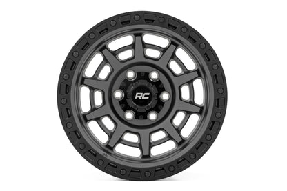 85 Series Wheel Simulated Beadlock Gunmetal Gray/Black 17x9 Rough Country-9