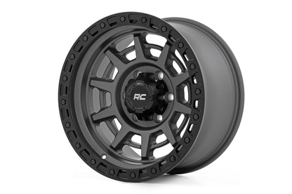 85 Series Wheel Simulated Beadlock Gunmetal Gray/Black 17x9 Rough Country-18