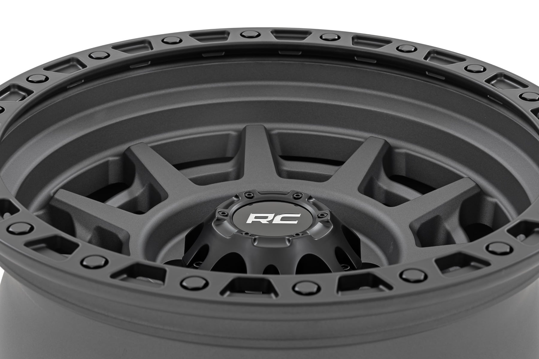 85 Series Wheel Simulated Beadlock Gunmetal Gray/Black 17x9 Rough Country-20