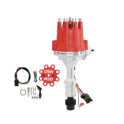 Oldsmobile V8 Ready-To-Run Distributor Fits Olds 260, 307, 330, 350, 400, 403, 425 And 455. Ready-To-Run Distributor Include A Built-In Module. No Control Required. Includes A Rev Limiter MSD Ignition