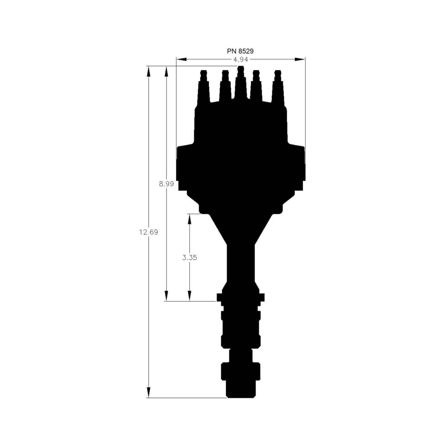 Oldsmobile V8 Ready-To-Run Distributor Fits Olds 260, 307, 330, 350, 400, 403, 425 And 455. Ready-To-Run Distributor Include A Built-In Module. No Control Required. Includes A Rev Limiter MSD Ignition-5