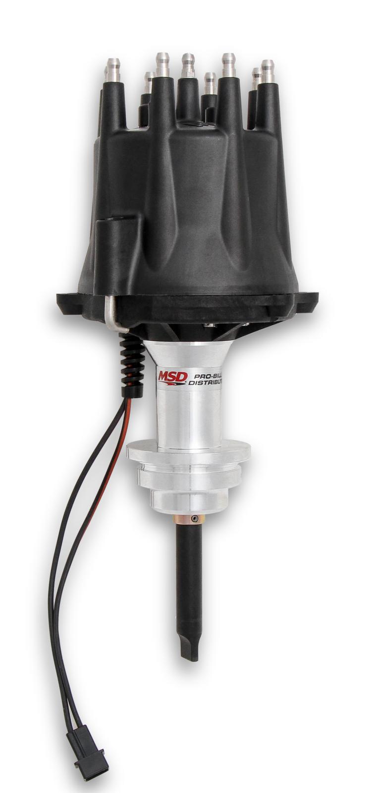 Black Chrysler 318-360 Pro-Billet Distributor All The Performance Of Our Pro-Billet Line Now Available With Black Cap For Your Small Block Chrysler. Must Be Used With 6, 7, Or 8-Series MSD Ignition