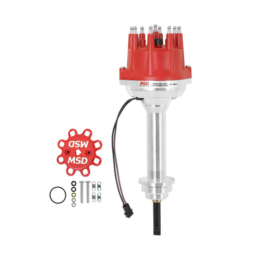 Chrysler 383,400 Small Diameter Pro-Billet Distributor Small Diameter For Extra Clearance. Must Be Used With An 6, 7 Or 8-Series MSD Ignition