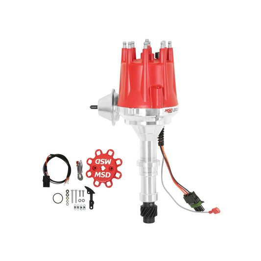 Ready-To-Run Distributor Buick 400-430-455 V8 Red Ready-To-Run Distributors Include A Built-In Module Includes Built-In Rev Limiter No Control Is Required MSD Ignition