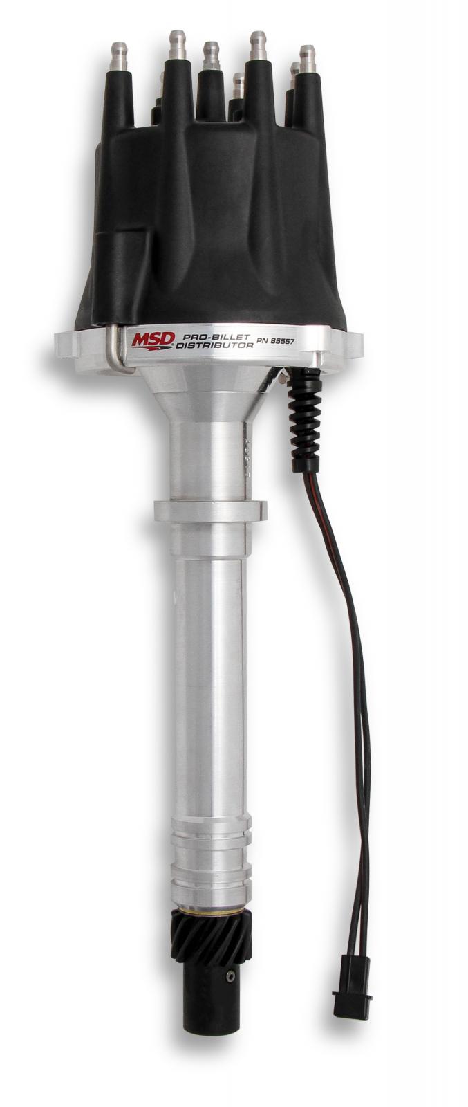 Chevy V8 Pro-Billet Distributor W/Black Cap The Most Popular Performance Distributor In The Market And Now Comes With Black Cap Must Be Used With An 6, 7 Or 8-Series MSD Ignition