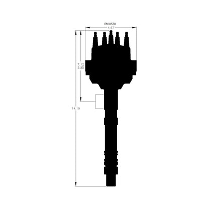 Chevy Pro-Billet Small Diameter V8 Distributor If You Need Clearance From All Sides, This Is Your Best Bet. Must Be Used With An 6, 7 Or 8-Series MSD Ignition-5