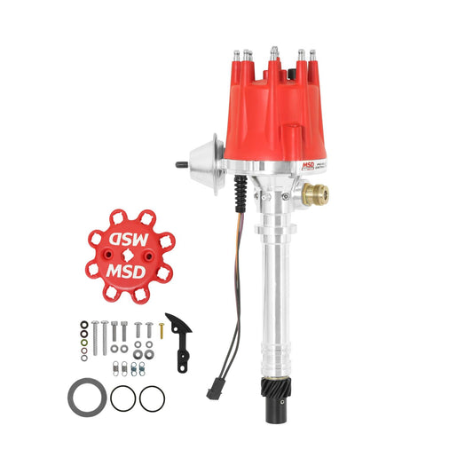 Corvette V8 Tach Drive Distributor W/Vacuum Advance Tach Drive Distributor For 63-74 Corvettes. Must Be Used With An 6, 7 Or 8-Series MSD Ignition