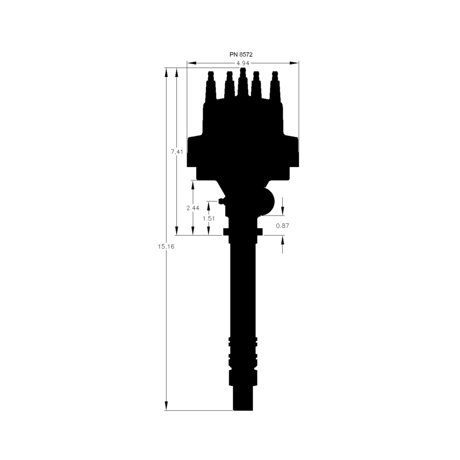 Corvette V8 Tach Drive Distributor W/Vacuum Advance Tach Drive Distributor For 63-74 Corvettes. Must Be Used With An 6, 7 Or 8-Series MSD Ignition-5