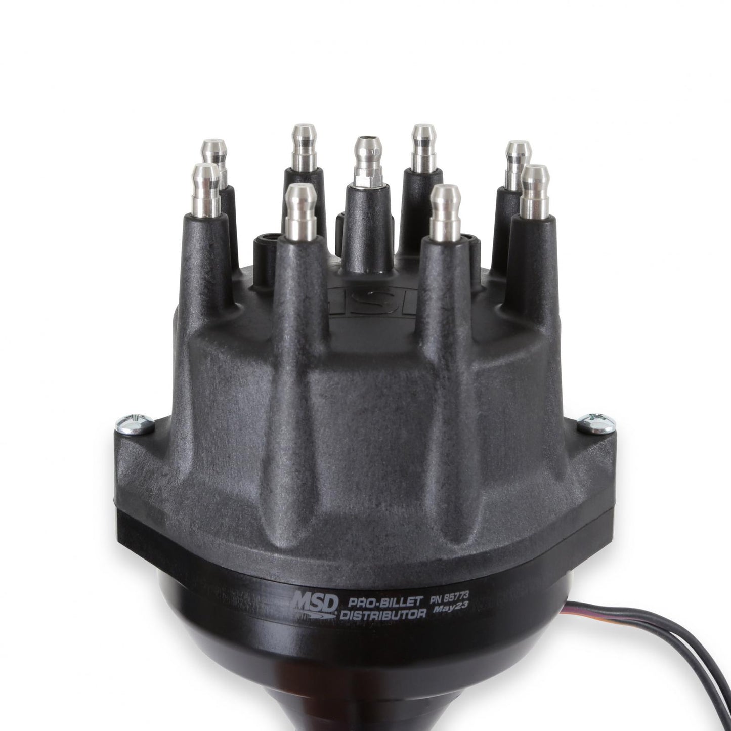 Black Ford 351C 460 Pro-Billet Distributor 'S Pro-Billet Small Diameter Distributor Black Housing And Cap With Iron Gear, Fits 351C, 351M, 400, 429, 460 With Iron Gear. Must Be Used With An 6, 7 Or 8-Series MSD Ignition-2