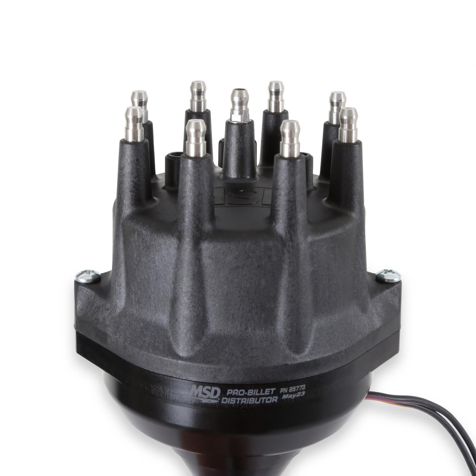 Black Ford 351C 460 Pro-Billet Distributor 'S Pro-Billet Small Diameter Distributor Black Housing And Cap With Iron Gear, Fits 351C, 351M, 400, 429, 460 With Iron Gear. Must Be Used With An 6, 7 Or 8-Series MSD Ignition-2