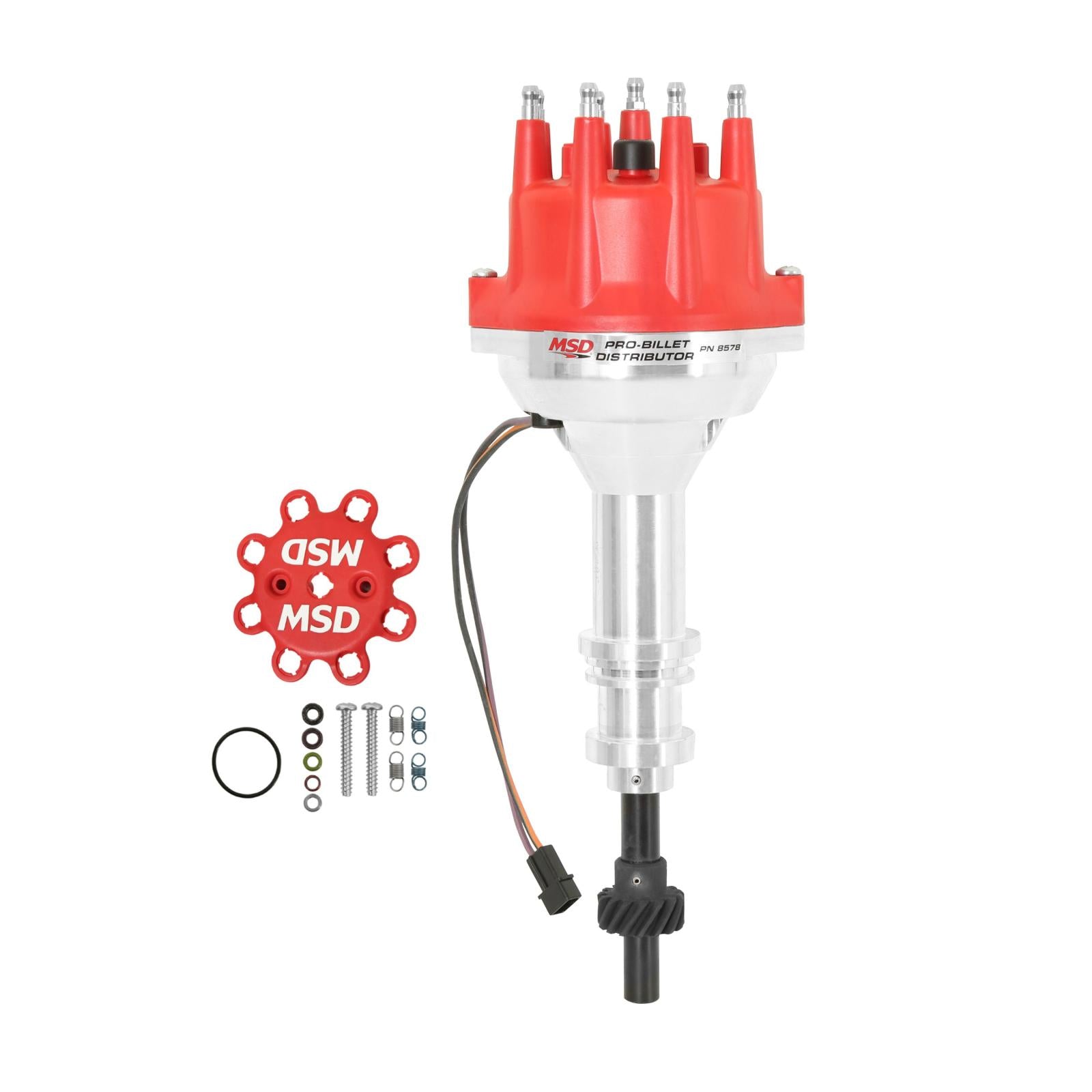 Ford 351W Small Diameter Pro-Billet Distributor Small Diameter Distributor For 351W, Includes Iron Gear. Must Be Used With An 6, 7 Or 8-Series MSD Ignition