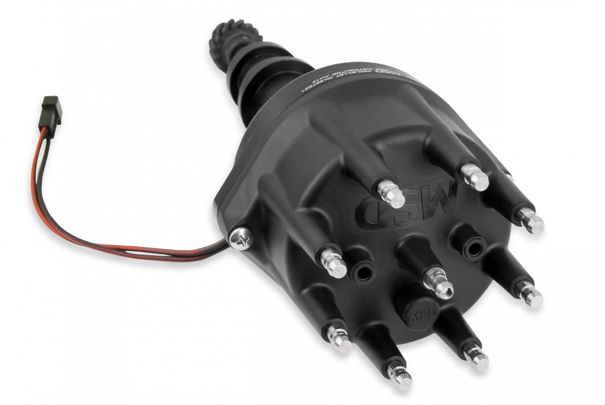 Black Distributor, Ford 351W, Pro-Billet W/Steel Gear 'S Black Small Diameter Distributor W/Black Cap And Steel Gear, Requires The Use Of 6, 7, 8 Series MSD Ignition-2