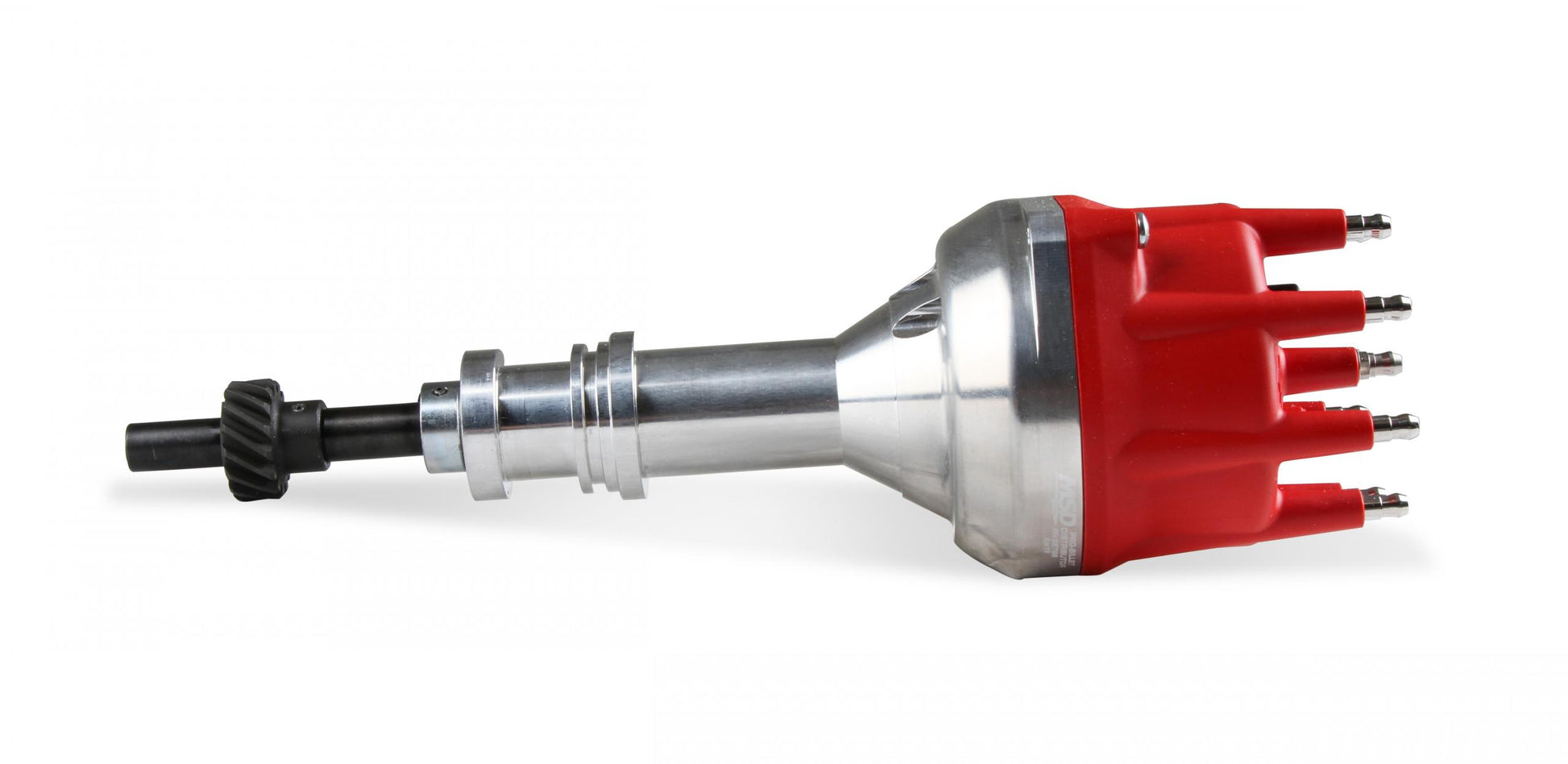 Distributor, Ford 351W, Billet, Small Cap, Steel Gear 'S Pro-Billet Small Diameter Distributor W/Red Cap And Steel Gear, Requires The Use Of 6, 7, 8 Series MSD Ignition-8