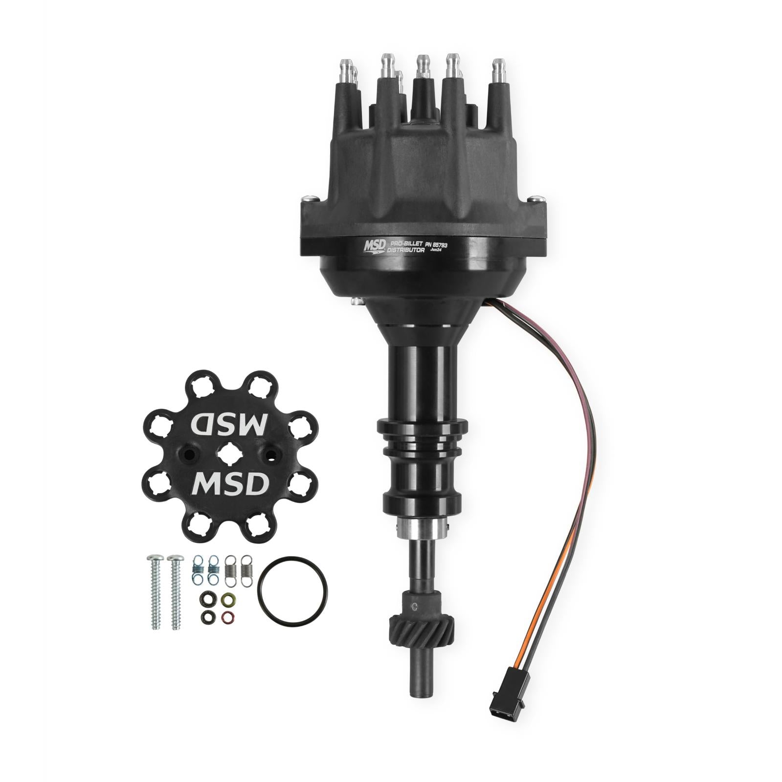 Black Ford 289/302 Pro-Billet Distributor All The Performance Of Our Pro-Billet Line Must Be Used With 6, 7, Or 8-Series MSD Ignition
