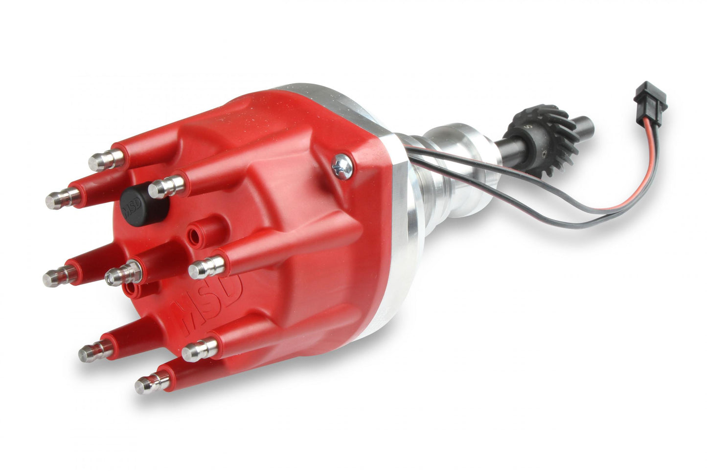 Distributor, Ford 289-302/Steel Gear/Holley Hi-Ram 'S Pro-Billet Small Diameter Distributor W/Red Cap And Steel Gear MSD Ignition-4