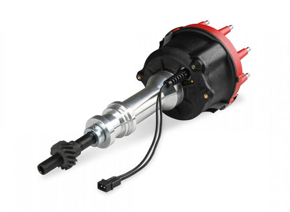 Distributor, Billet Ford 351W, For Edelbrock Victor Jr, W/Steel Gear 'S Billet Distributor For Use With Edelbrock Victor Jr. Intake Manifold, W/Steel Gear. Requires The Use Of 6, 7, 8 Series MSD Ignition-10