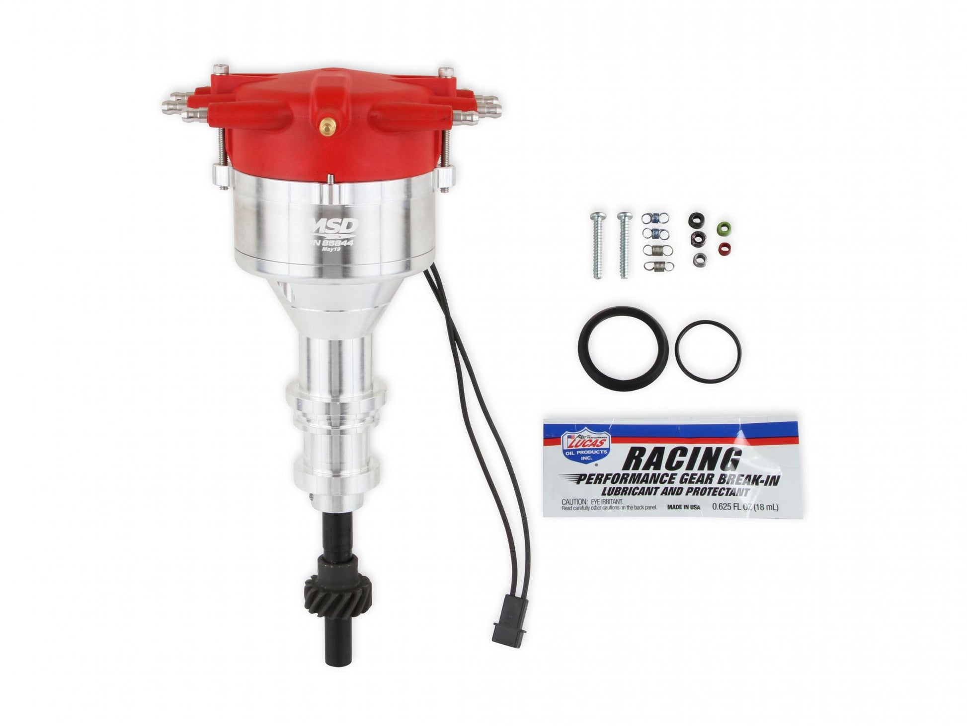 Ford 351W Crab Cap Distributor Low Profile, Magnetic Pickup Distributor Ideal For Clearing Blower Snouts, And For Any Application Where Height Is Critical MSD Ignition-1