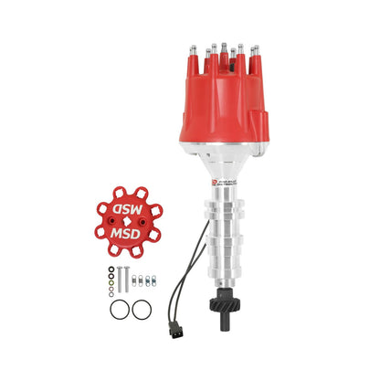 Ford Fe Pro-Billet Distributor Fits 332, 352, 360, 390, 406, 410, 427, 428 Fe Engines. Must Be Used With An 6, 7 Or 8-Series . Comes With An Iron Gear MSD Ignition