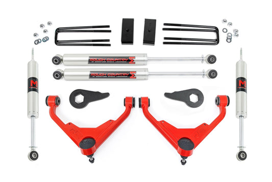 3 Inch Lift Kit FT Code M1 Red Silverado/Sierra 2500HD/3500HD/Suburban 2500/Yukon XL 2500 (01-10) Rough Country
