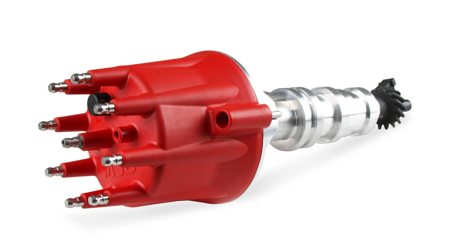 Distributor Ford Fe, Steel Gear 'S Pro-Billet Distributor W/Red Cap And Steel Gear, Requires The Use Of 6, 7, 8 Series MSD Ignition-7