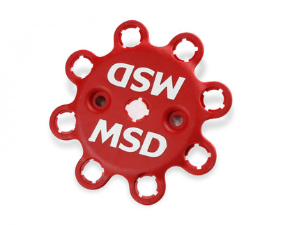 Distributor, Ford Fe, Ready-To-Run, Steel Gear 'S Pro-Billet Distributor With Small Diameter Red Cap And Ready To Run W/Vacuum Advance And Steel Gear, No Box Needed MSD Ignition-13