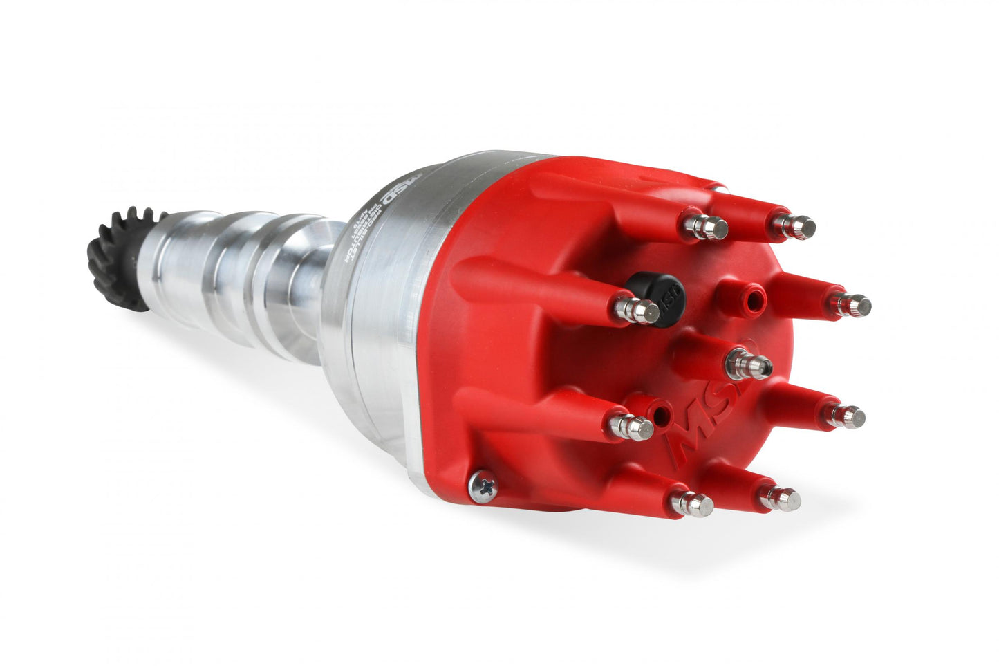 Distributor, Ford Fe, Ready-To-Run, Steel Gear 'S Pro-Billet Distributor With Small Diameter Red Cap And Ready To Run W/Vacuum Advance And Steel Gear, No Box Needed MSD Ignition-16