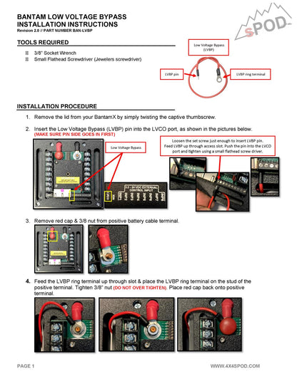Bantam Low Voltage Bypass sPOD-1