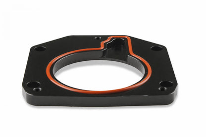 Throttle Body Adapter Plate Throttle Body Adapter Plate (3-Bolt) 75Mm Tb To (4-Bolt) Intake-Black Finish Holley Sniper EFI-3