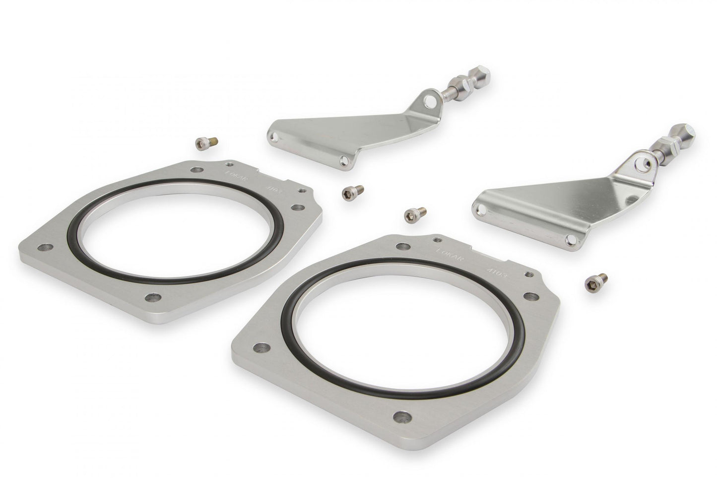 Throttle Linkage Kit Dual Plenum Intake GM Ls Engines Fabricated Dual Plenum Intake Manifold Throttle Linkage Kit 92Mm Throttle Body Opening For GM Ls Engines Black Finish Holley Sniper EFI-1