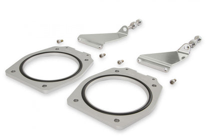 Throttle Linkage Kit Dual Plenum Intake GM Ls Engines Fabricated Dual Plenum Intake Manifold Throttle Linkage Kit 92Mm Throttle Body Opening For GM Ls Engines Black Finish Holley Sniper EFI-1