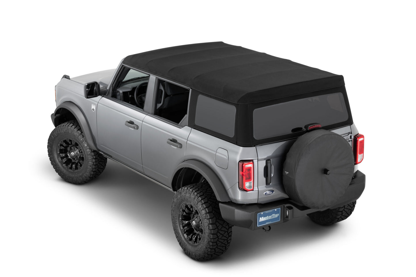 Replacement Passenger Side Window Factory Soft Top only 21-Present Ford Bronco 4 Dr Black MasterTop-2