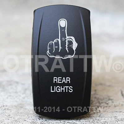 Switch, Rocker Rear Lights using middle finger graphic sPOD