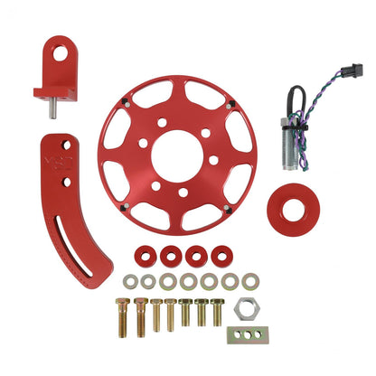 Crank Trigger Wheel Kit Flying Magnet Sbc 7 In. Small Block Chevy Use With 6/7/8 Series Red MSD Ignition