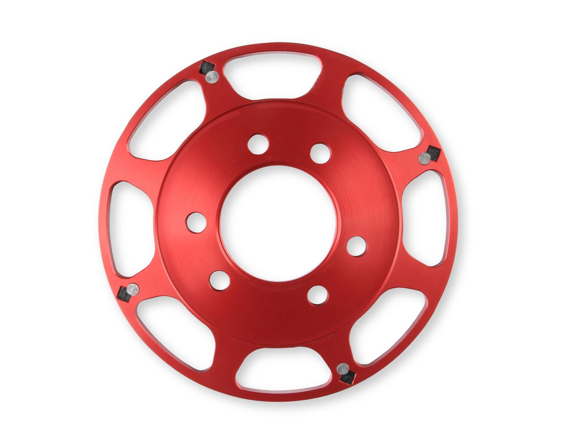 Crank Trigger Wheel Kit Flying Magnet Hall-Effect Sbc 7 In. Small Block Chevy Crank Trigger Kit 7 In. Wheel/Hall-Effect Sensor/Adjustable Timing Pointer Red MSD Ignition-2