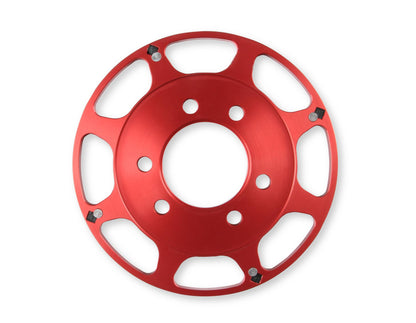 Crank Trigger Wheel Kit Flying Magnet Hall-Effect Sbc 7 In. Small Block Chevy Crank Trigger Kit 7 In. Wheel/Hall-Effect Sensor/Adjustable Timing Pointer Red MSD Ignition-2