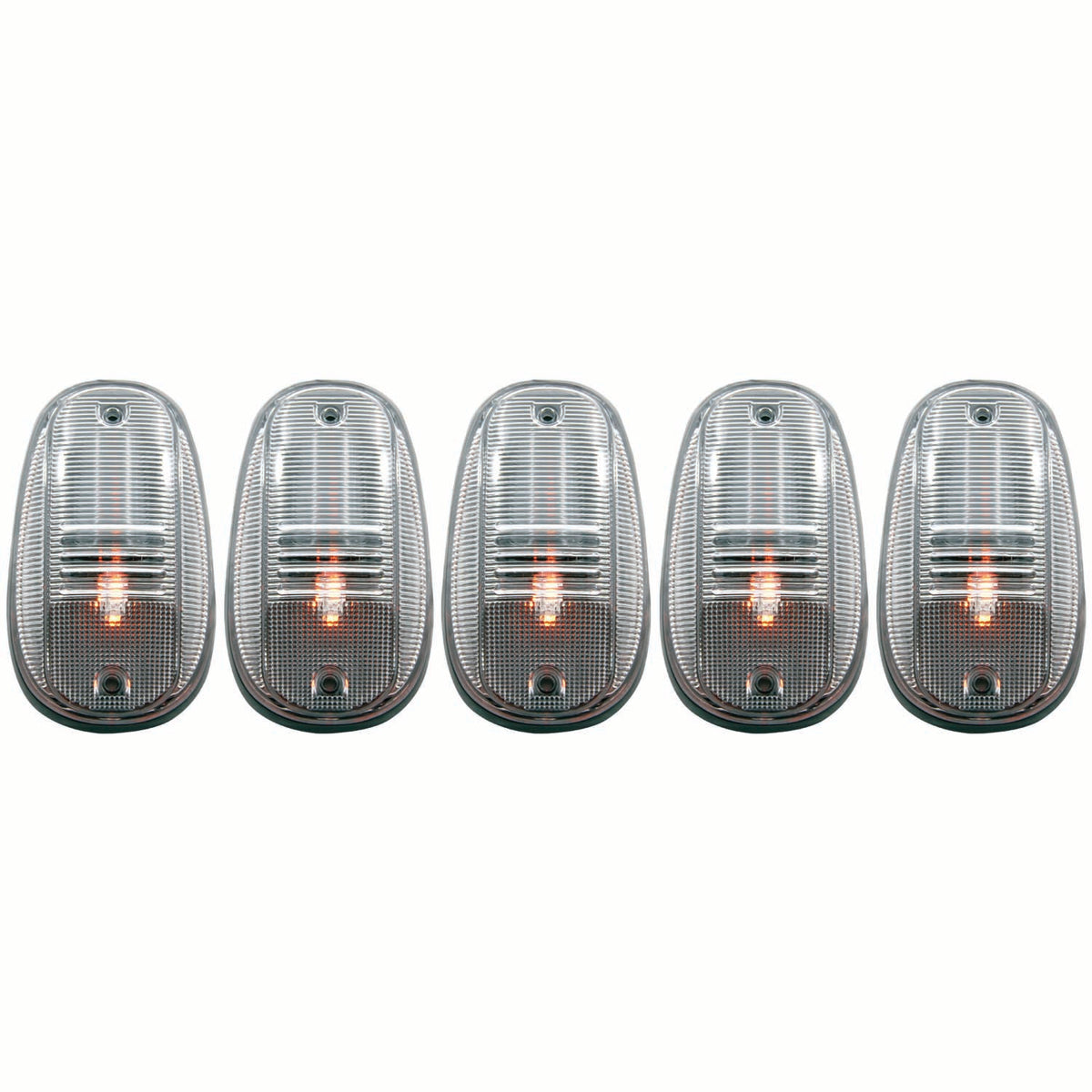 Roof Marker Light Clear Lens 5 Pc. LED Replacement For Factory Cab Lights Only Does Not Incl. Harness Does Not Include Harness Dodge Ram 3500 2003-2010, Ram 3500 2011-2017 AnzoUSA
