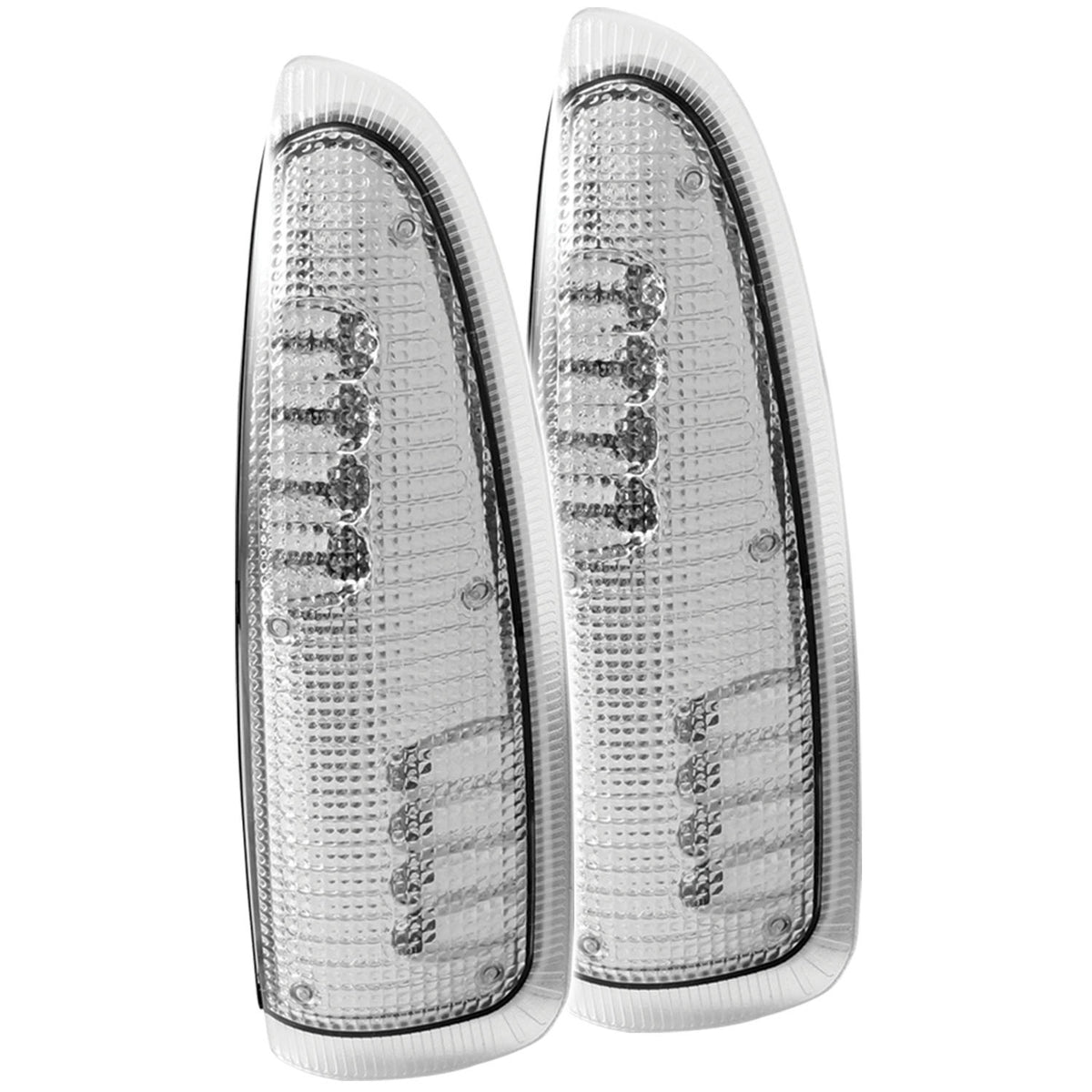 Door Mirror Turn Signal Light Indicator 2 Pc. Clear Lens W/LED Amber Turn Signal Ford Excursion 2003-2005, Ford F-250/F-350 Super Duty 2003-2007 AnzoUSA