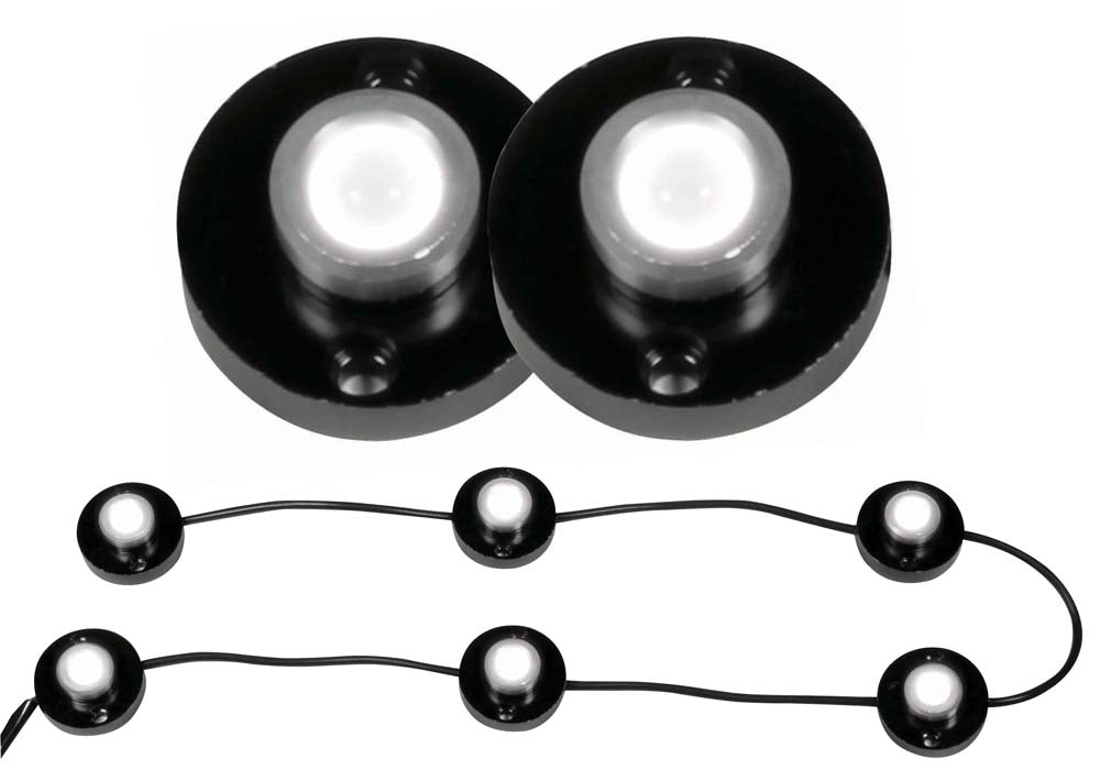 Cargo Area Light LED Bed Rail Auxiliary Light 6 Pod 1 Watt Qty 2 LED Lighting Stripe Included AnzoUSA
