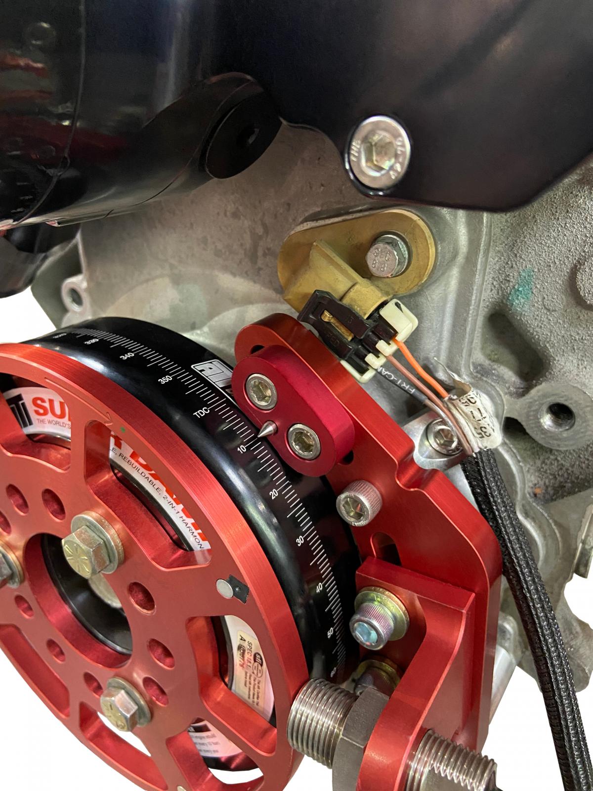 Crank Trigger Kit Flying Magnet Hall-Effect LS Gen Iii/Iv 7.25 In. Small Block Chevrolet Gen Iii/Iv Adjustable Timing Pointer Red MSD Ignition-7