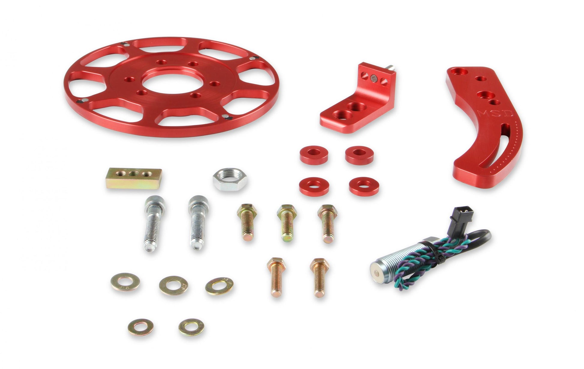 Crank Trigger Wheel Kit Flying Magnet Bbc 8 In. Big Block Chevy Use With 6/7/8 Series Red MSD Ignition-1